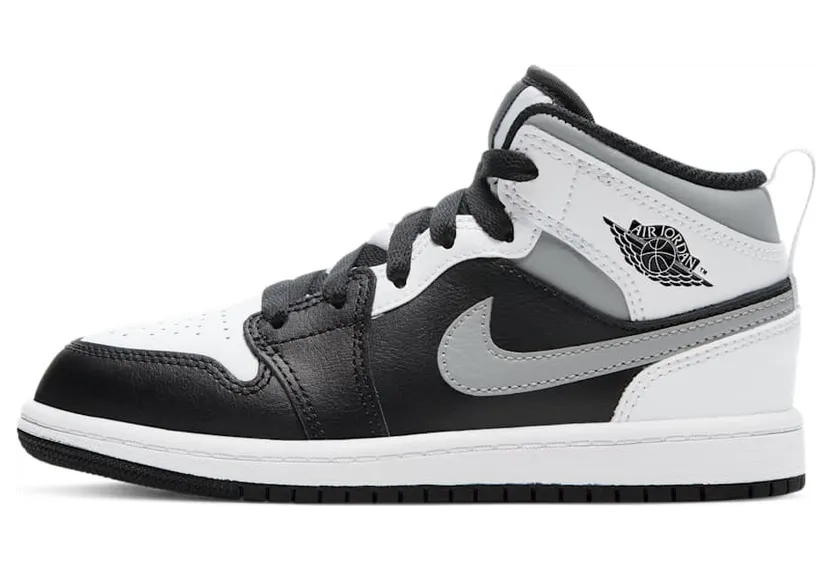 Jordan 1 Mid White Shadow (PS)