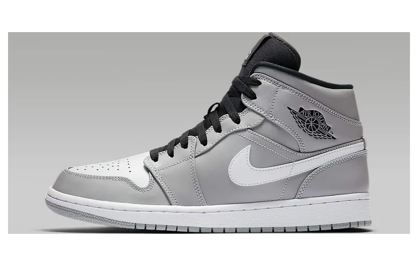 Jordan 1 Mid Wolf Grey Black White