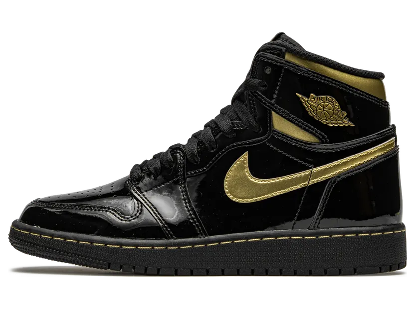 Jordan 1 Retro High Black Metallic Gold 2020 (GS)