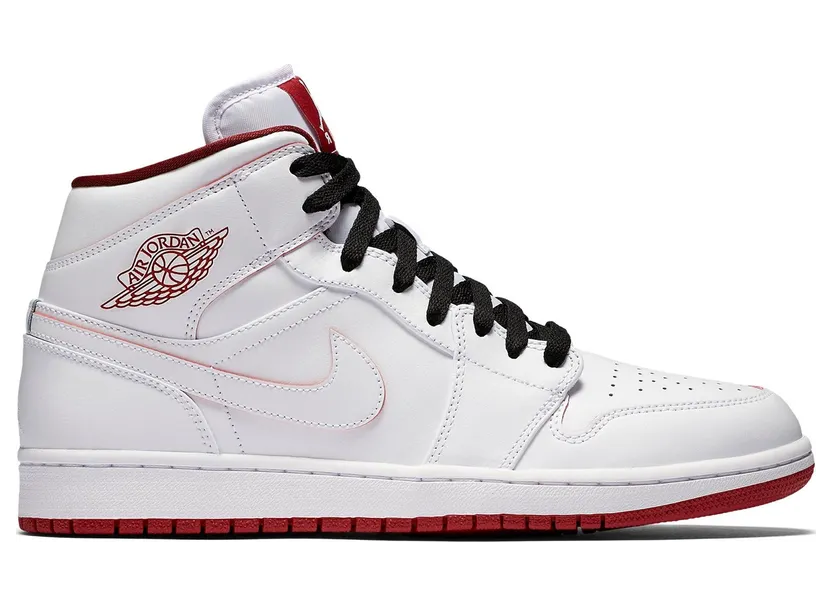 Jordan 1 Retro Mid White Gym Red Black (554724-103)