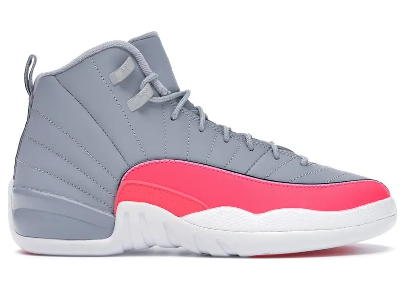 Jordan 12 Retro Wolf Grey Racer Pink (GS)