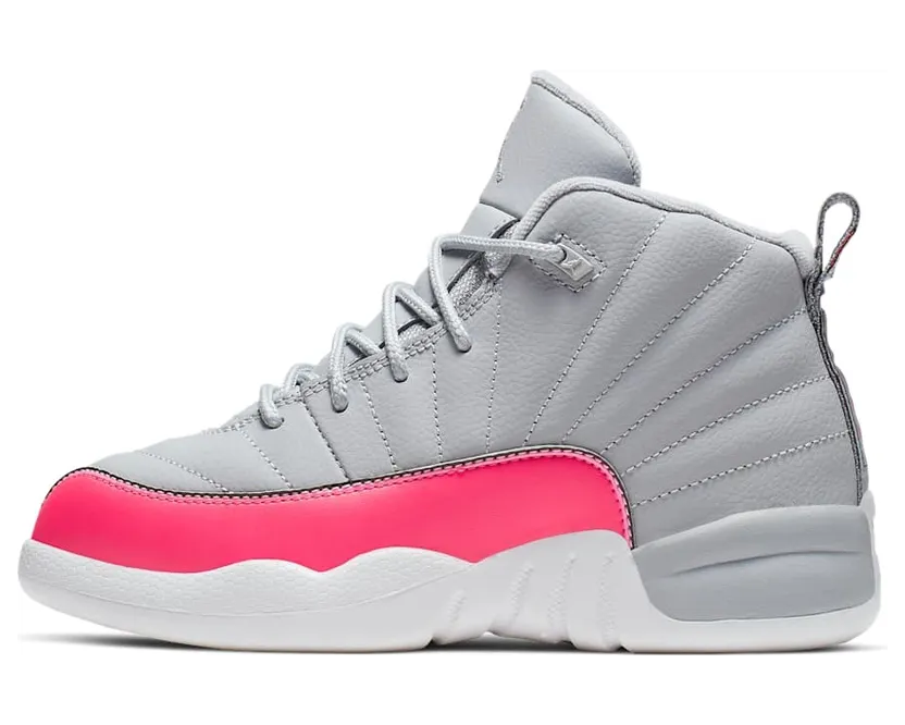 Jordan 12 Retro Wolf Grey Racer Pink (PS)