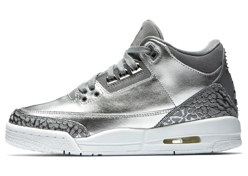 Jordan 3 Retro Premium Heiress Metallic Silver (GS)
