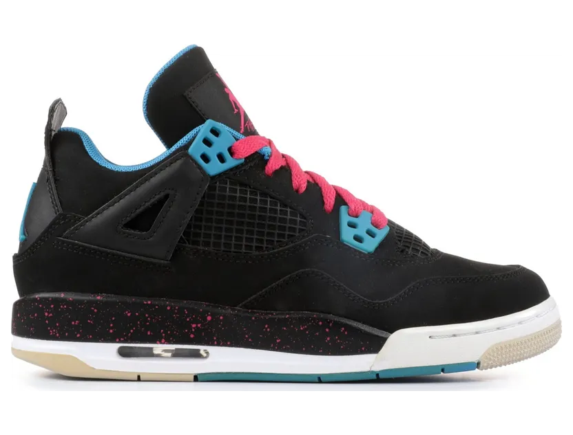 Jordan 4 Retro Black Vivid Pink Dynamic Blue (GS)