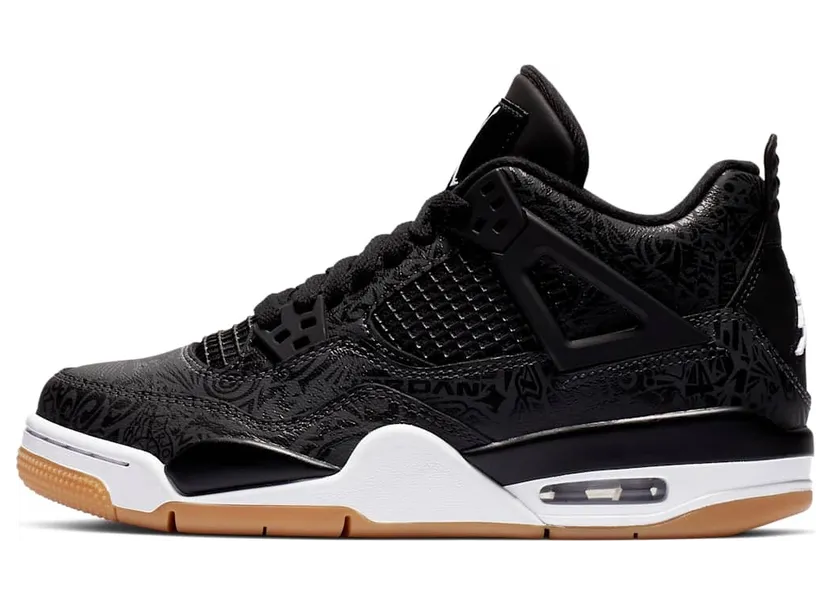 Jordan 4 Retro Laser Black Gum (GS)
