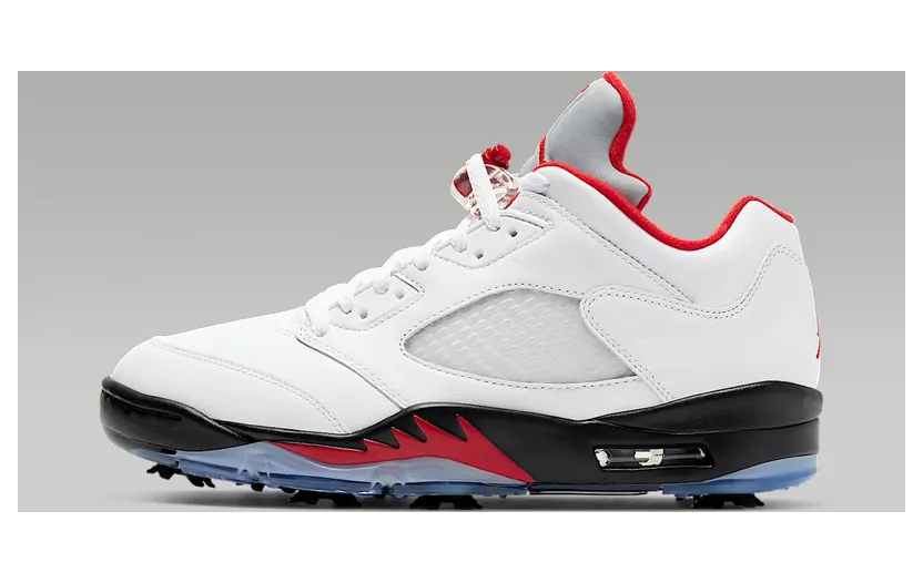 Jordan 5 Retro Low Golf Fire Red (Silver Tongue)