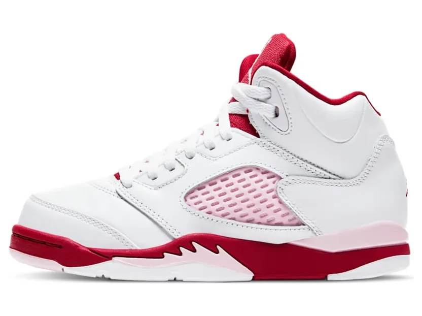 Jordan 5 Retro White Pink Red (PS)