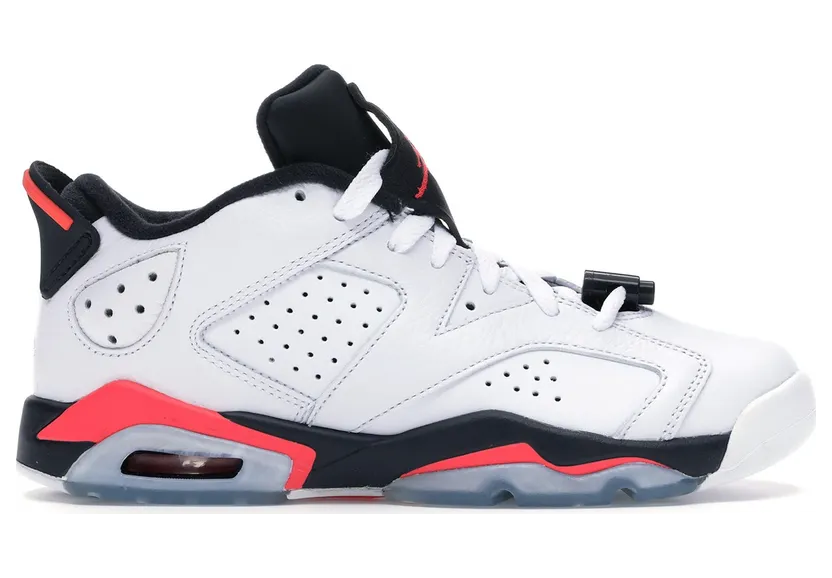 Jordan 6 Retro Low White Infrared 23 Black (GS)
