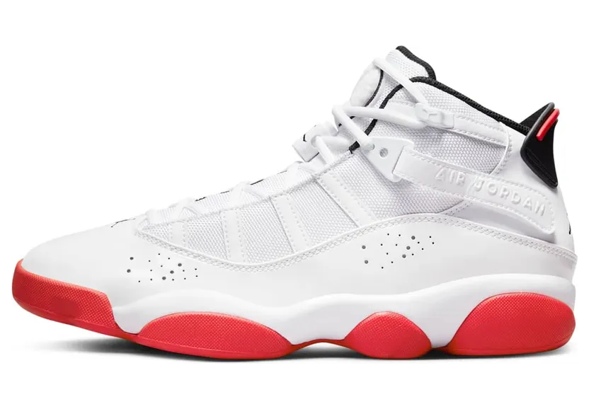 Jordan 6 Rings “White / University Red” (322992-160)