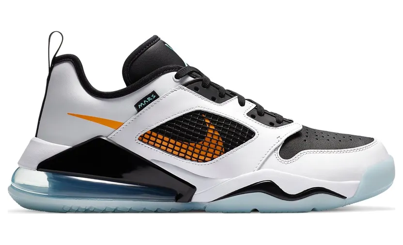 Jordan Mars 270 Low White Black Orange Aqua (CK1196-101)
