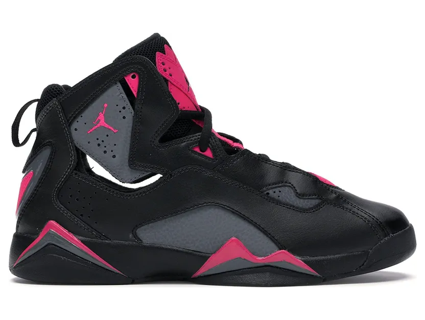 Jordan True Flight Black Dark Grey Deadly Pink (GS)