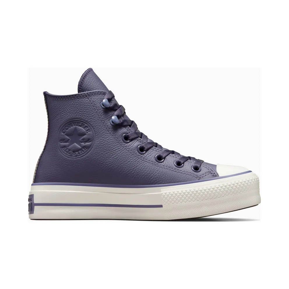 Converse Chuck Tayor All Star Lift Platform Weatherized Leather Shadow Purple/Lavender Ash (A11159C)