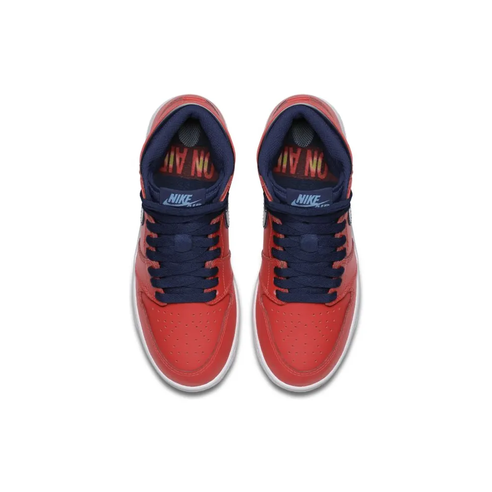 Jordan 1 Retro David Letterman (GS) Light Crimson/Midnight Navy-University Blue-White (575441-606)