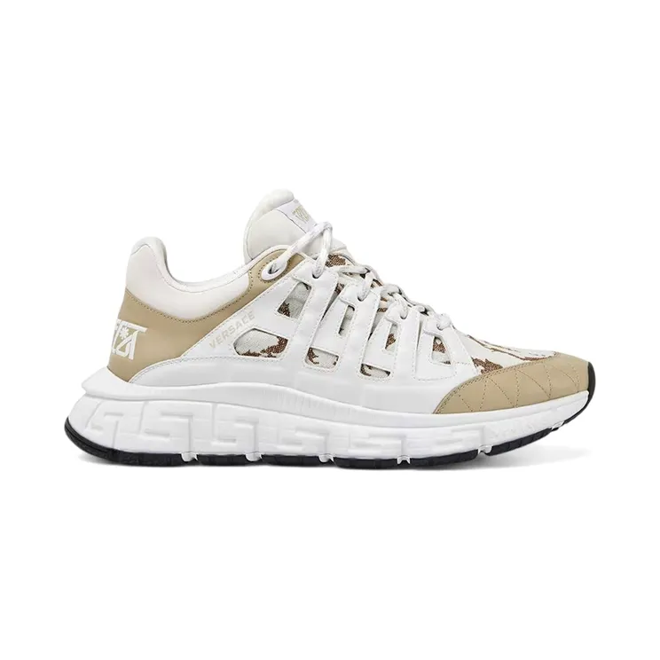 Versace Trigreca Jacquard Leather White Beige (DSU8094 1A09769 6K770)