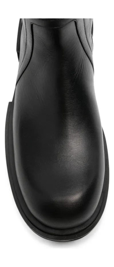 Rick Owens Side-zip Leather “Black” (RU02F4826 LOO 09) (3)