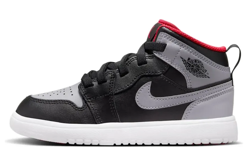 Jordan 1 Mid ALT “Black / Fire Red / White / Cement Grey” (DR9745-006)