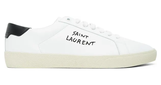 Saint Laurent White and Black Court Classic Sneaker (61068508G10)