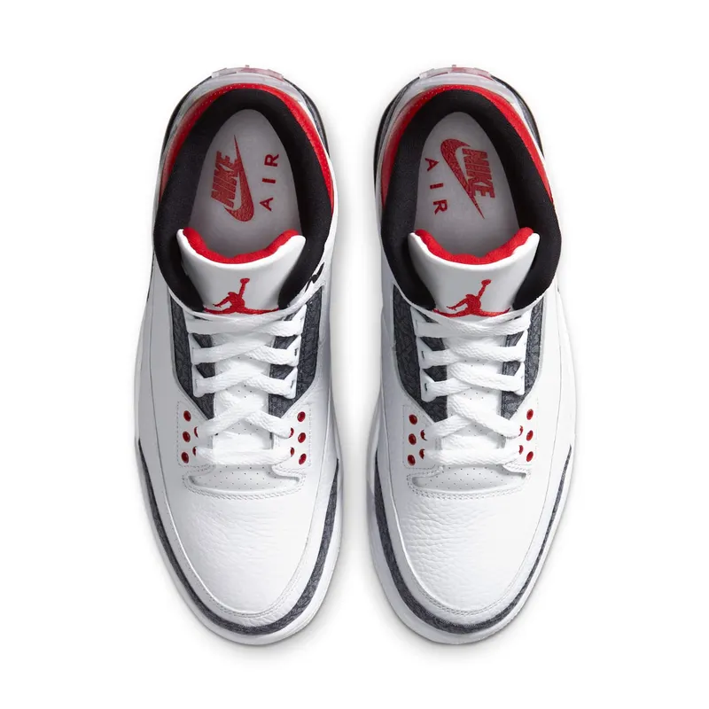 Jordan 3 Retro SE Fire Red Denim (2020) White/Black-Fire Red (CZ6431-100)