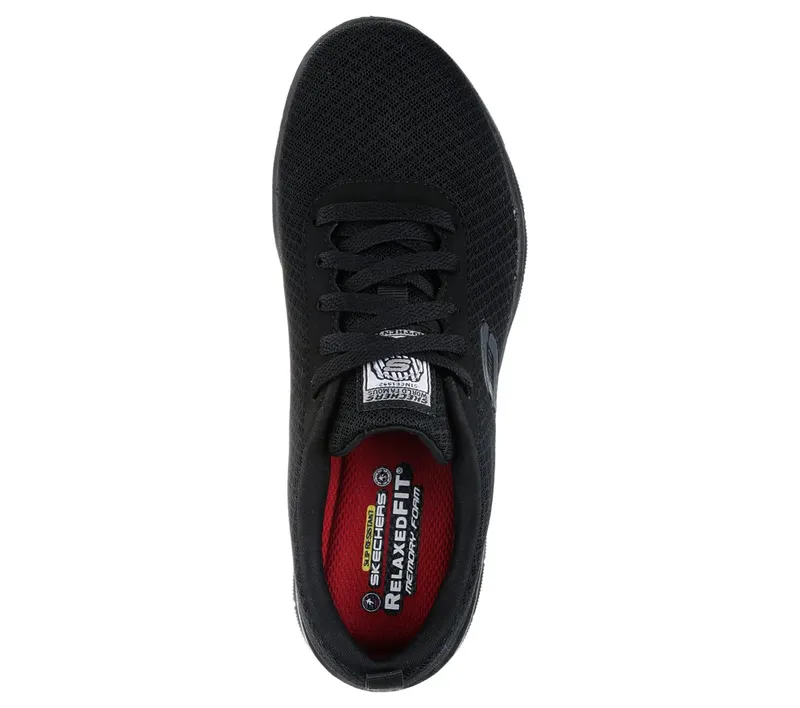 Skechers Work Slip-Resistant Relaxed Fit: Ghenter – Bronaugh Sneaker Black