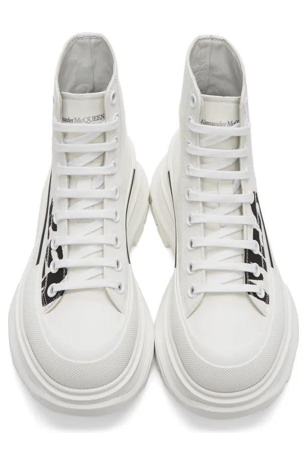 Alexander McQueen White Tread Slick High Sneakers (682420W4RQ2) (5)