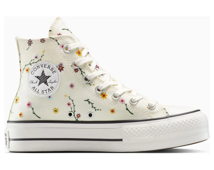 Converse (W) Chuck Taylor All Star Lift Platform High ‘Embroidered Blooms’ (A15536C)