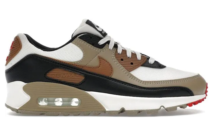 Nike Air Max 90 Phantom Black Fire Red Light British Tan (DH8010-005)