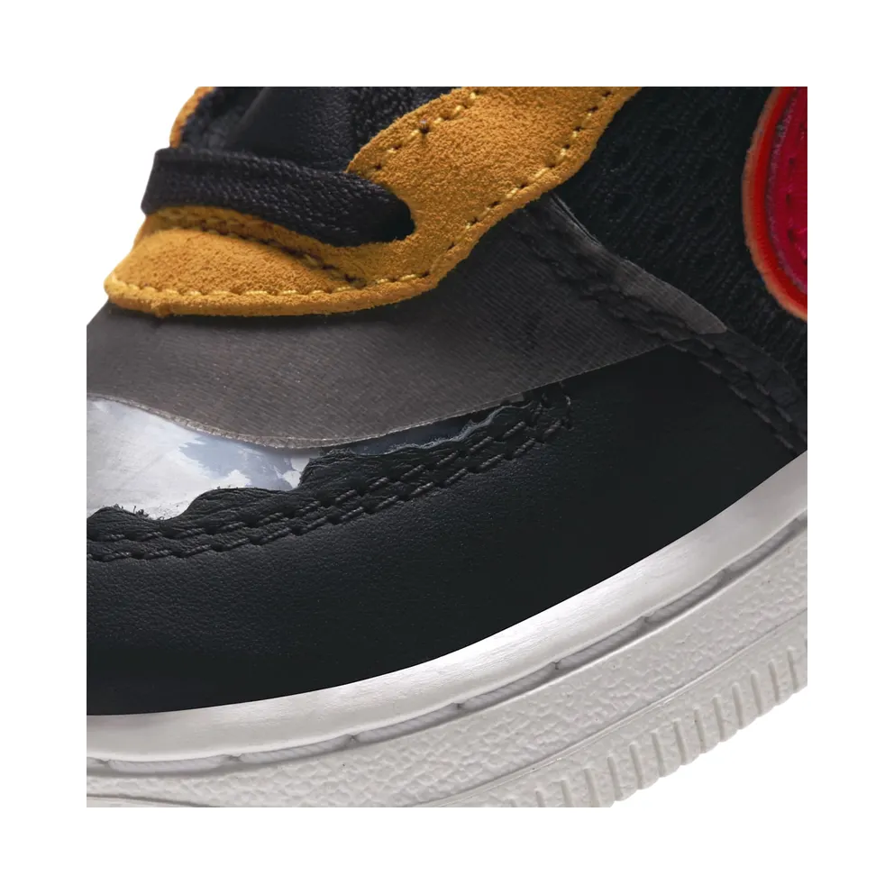 Nike Air Force 1 Low BHM 2020 (TD) Dark Smoke Grey/Bombay-Solar Flare-Track Red (CV2416-001)