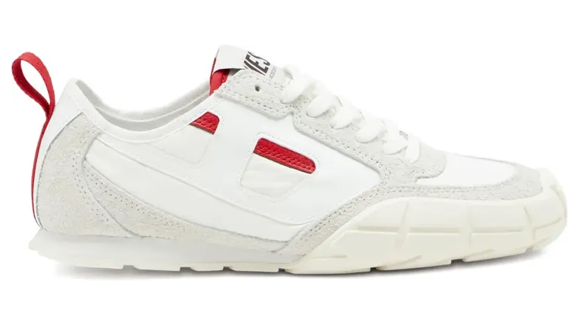 Diesel S-Pagodha leren en suède ripstop sneakers – Beige (Y03687P8404)