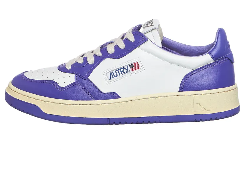 Autry Medalist Low White / Purple (AULMWB05)