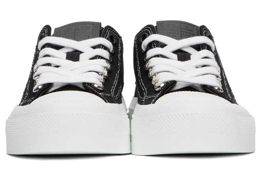 Givenchy Black Canvas & Leather City Sneakers (BE001NE10Q) (2)