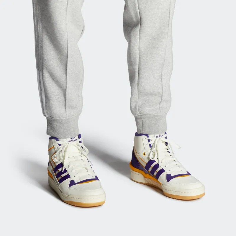 Adidas Forum Exhibit Mid Off White / Collegiate Purple / Collegiate Gold (GX4119)