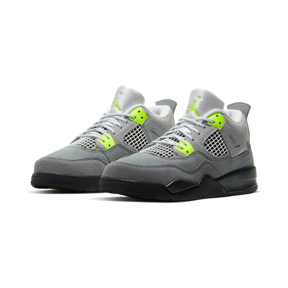 Jordan 4 Retro SE 95 Neon (PS) Cool Grey/Volt-Wolf Grey-Anthracite (CT5344-007)