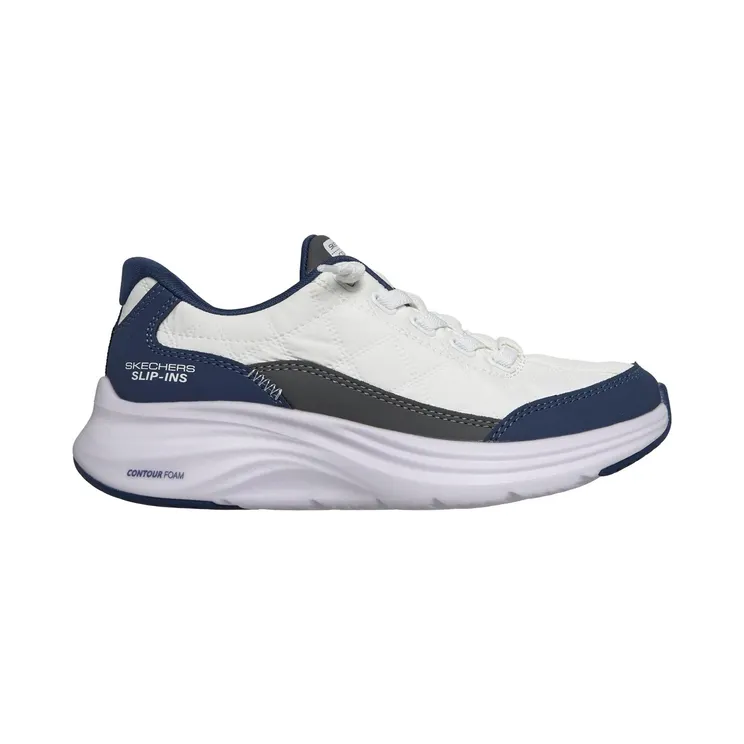 Skechers Slip-ins: Contour Foam – Cozy Fit Wit/Marine