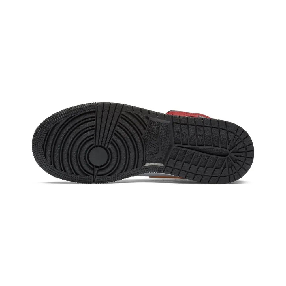 Jordan 1 Mid Bred Multi-Color (GS) White/University Red-Black-Turbo Green (554725-125)