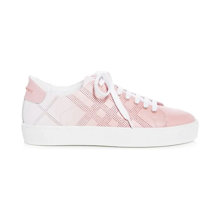 Burberry Westford Perforated Check Low-Top Pink White (8005269)