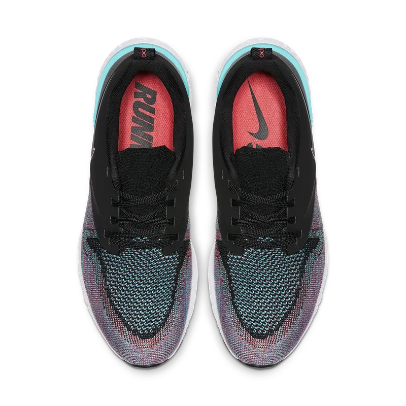 Nike Odyssey React 2 Flyknit Black Hyper Jade Ember Glow (W) Black/Black-Hyper Jade-Ember Glow-Sapphire (AH1016-003)