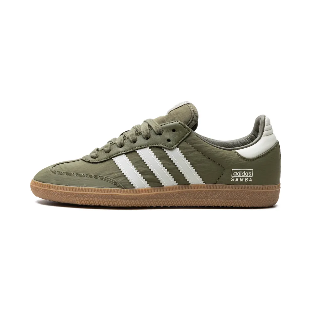 adidas Samba OG Schuh Focus Olive / Wonder White / Gum (IE3440)
