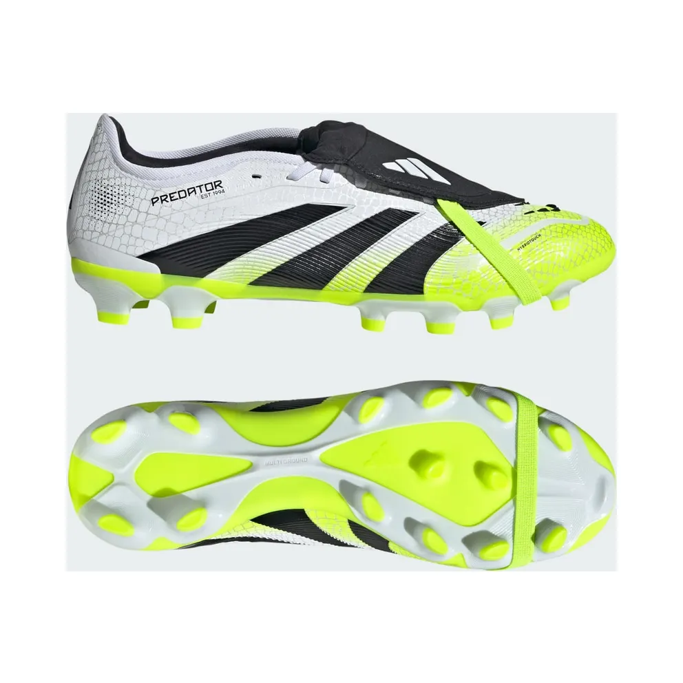 adidas Predator Pro Fold-Over Tongue MG Cloud White Core Black Lucid Lemon (JS4074)
