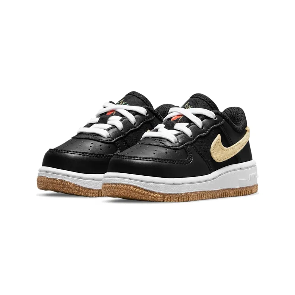Nike Force 1 LV8 “Black / White / Solar Flare” (CZ2663-001)
