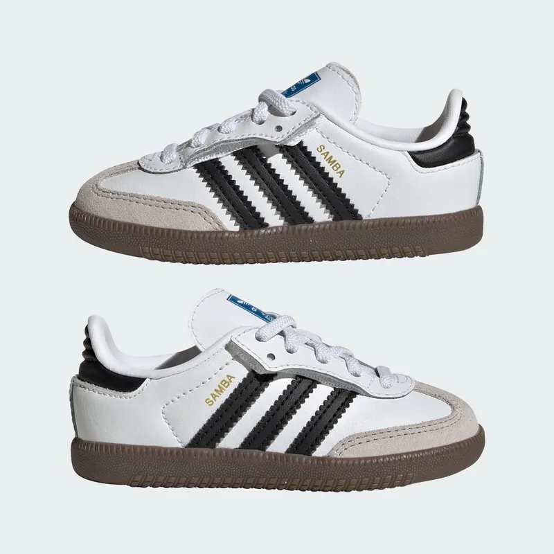 Adidas Samba OG Comfort Close Elastic Lace Kids Cloud White / Core Black / Gum (JQ3191)