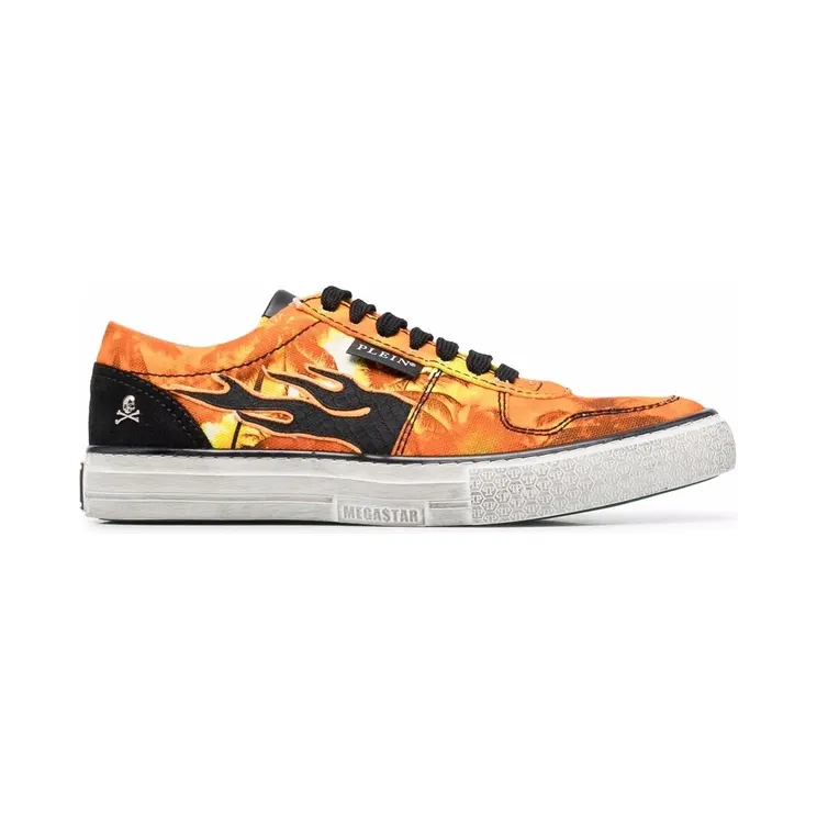 Philipp Plein Flame low-top “Orange” (SABSMSC3484PTE003N)