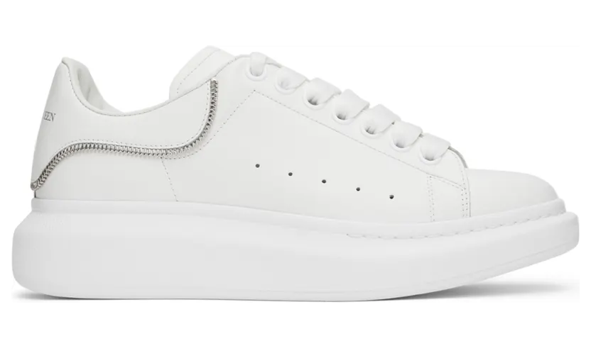 Alexander McQueen White Oversized Larry Zip Sneakers (688521WIB9P9071)