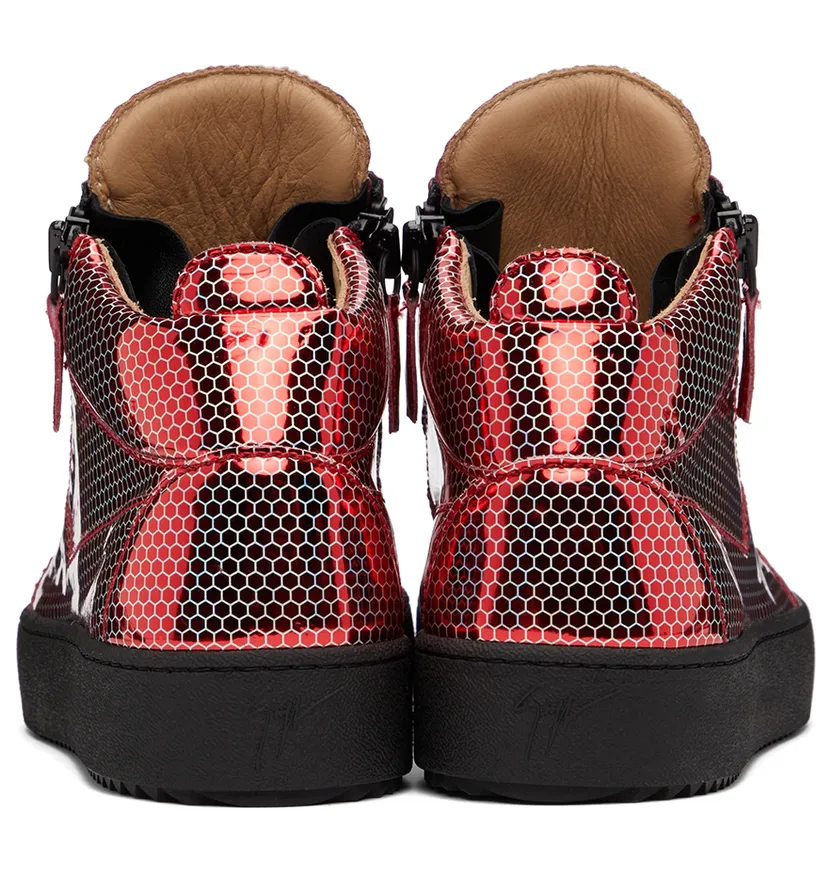 Giuseppe Zanotti Red Kriss High Sneakers (RU20006-92903) (2)