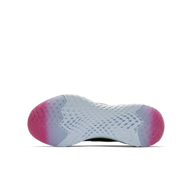 Nike Epic React Flyknit 2 Black Sapphire Hyper Pink (GS) Black/Black-Sapphire-Lime Blast-Hyper Pink-Blue Tint (AQ3243-003)