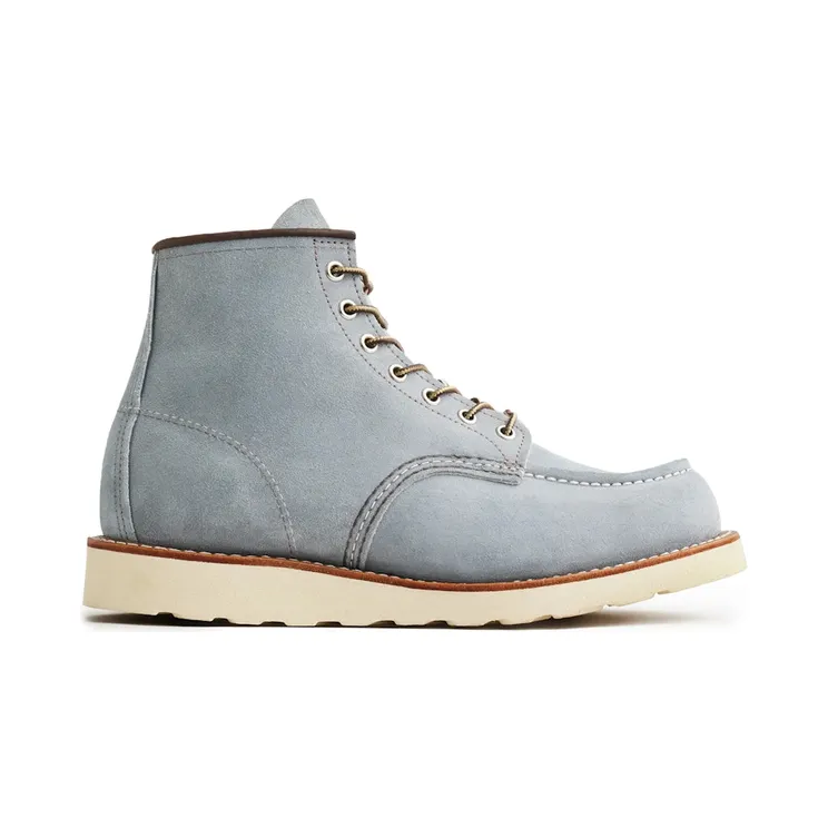 Red Wing Shoes Classic Moc 6-Inch Boot Heritage #8800 Dusty Blue Abilene Leather (08800-DUSTY BLUE)