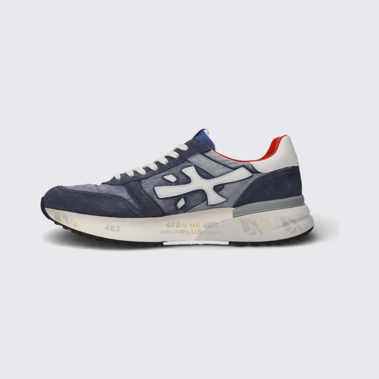 Premiata Mick Suede and Nylon Sneakers Blue (MICK8006) (2)