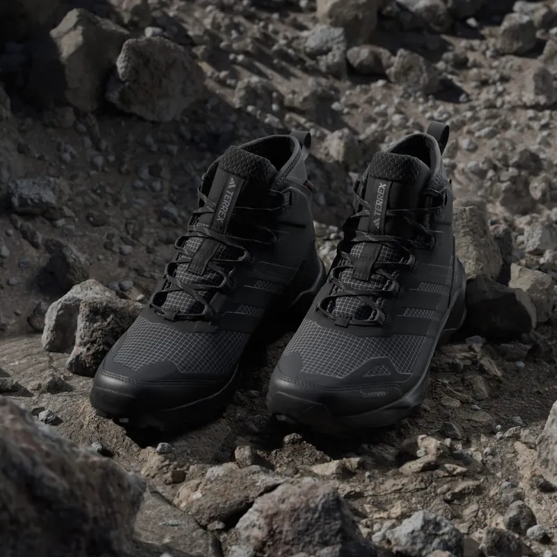 Adidas Terrex Skychaser AX5 Mid GORE-TEX CLIMAWARM+ Hiking Shoes Core Black / Core Black / Carbon (JQ2205)