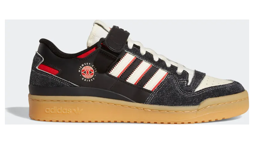 adidas Forum 84 Low Midwest Kids Core Black / Cream White / Red (GW0035)