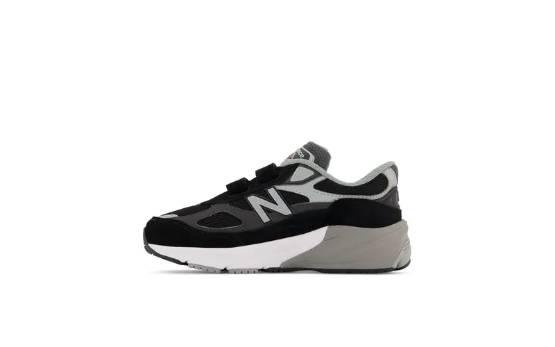 New Balance FuelCell 990v6 Hook and Loop Black Silver (PV990BK6)