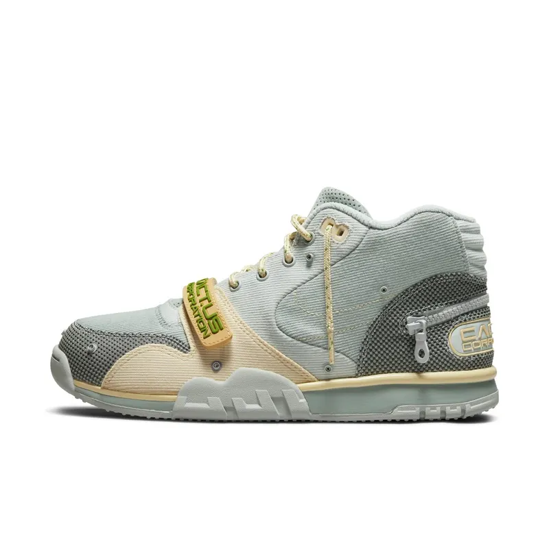 Nike Air Trainer 1 x Travis Scott Grey Haze – “Grey Haze / Olive Aura-canvas” (DR7515-001)